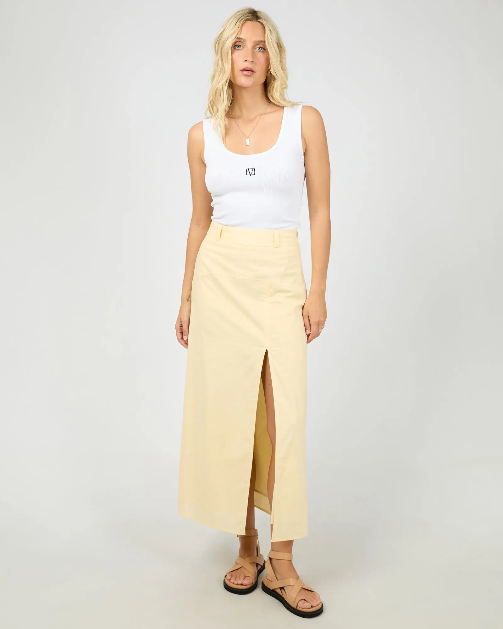 Alessa Linen Maxi Skirt Yellow sold by edge clothing product image thumbnail 2