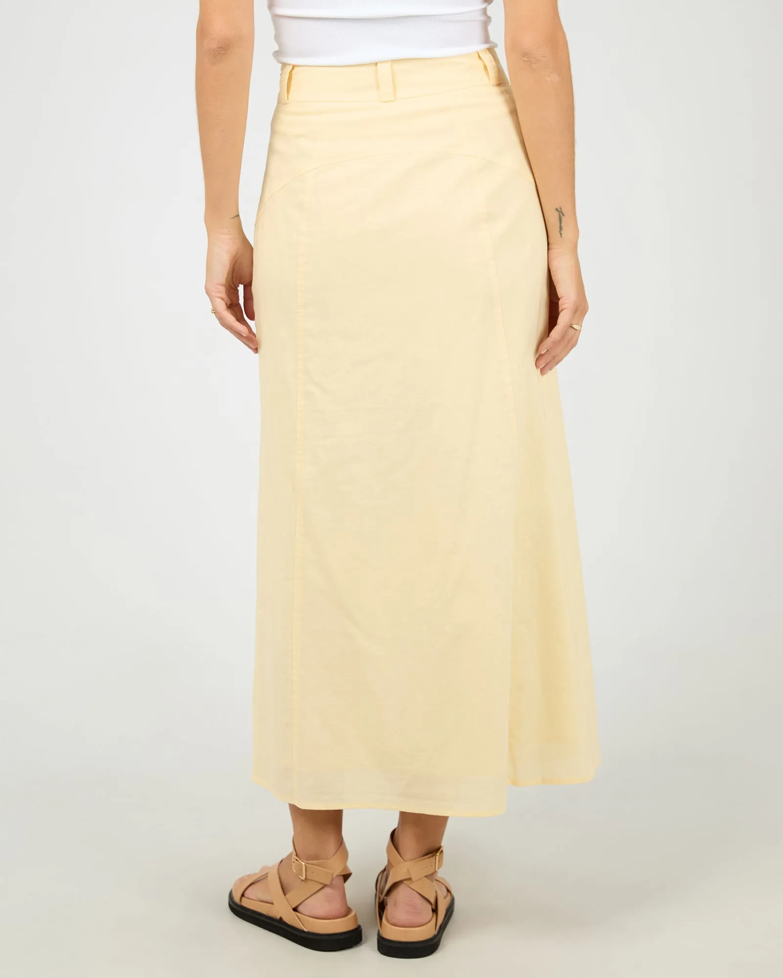 Alessa Linen Maxi Skirt Yellow sold by edge clothing product image thumbnail 3