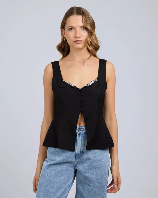 Bandera Top Black sold by edge clothing