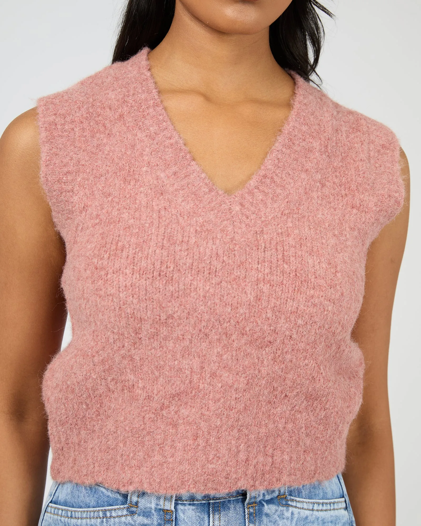 Leah Knit Vest Quartz Pink sold by edge clothing product image thumbnail 5