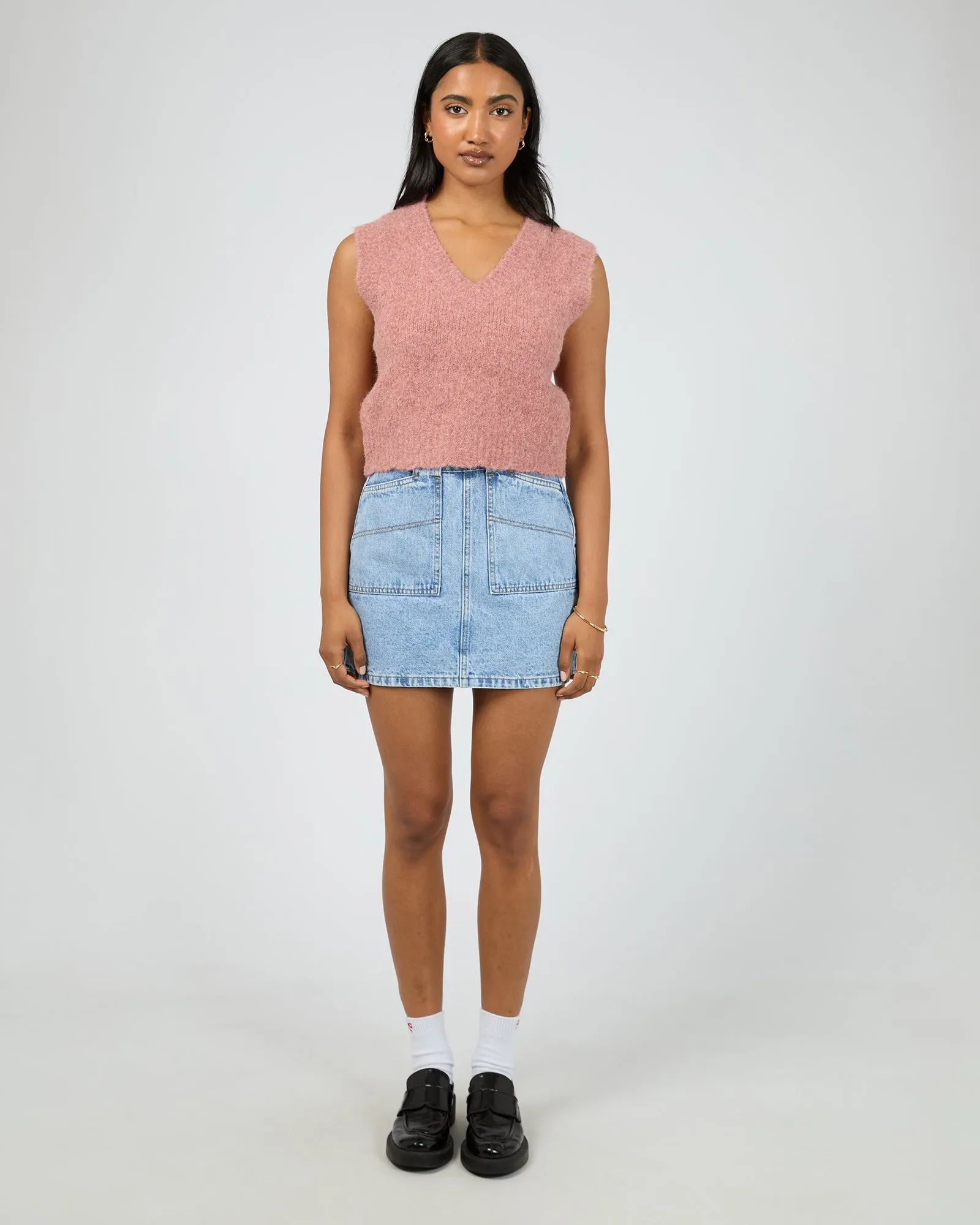 Leah Knit Vest Quartz Pink sold by edge clothing product image thumbnail 2
