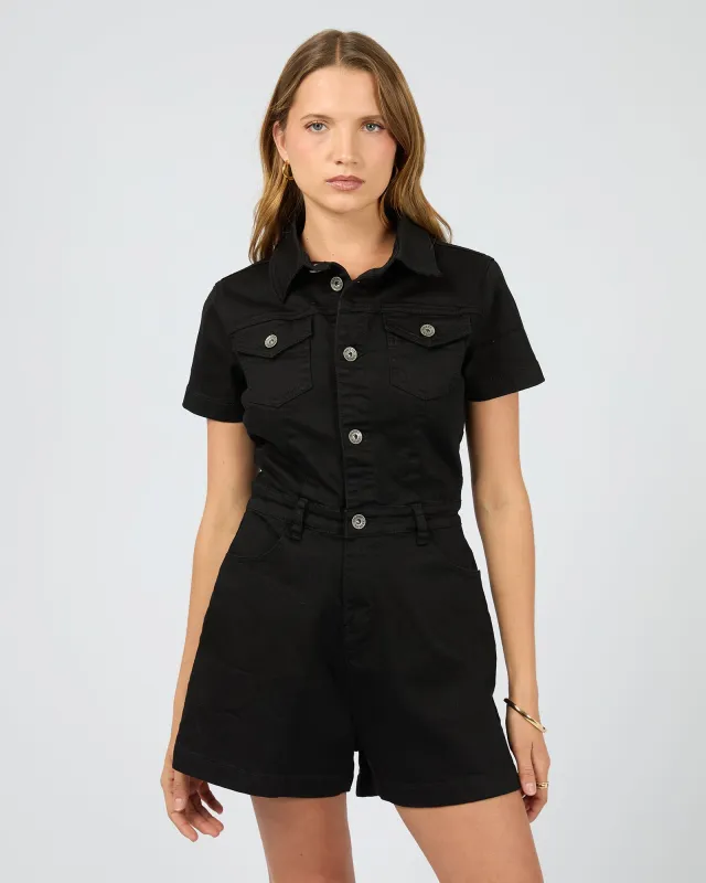 Wilder Playsuit Black sold by edge clothing
