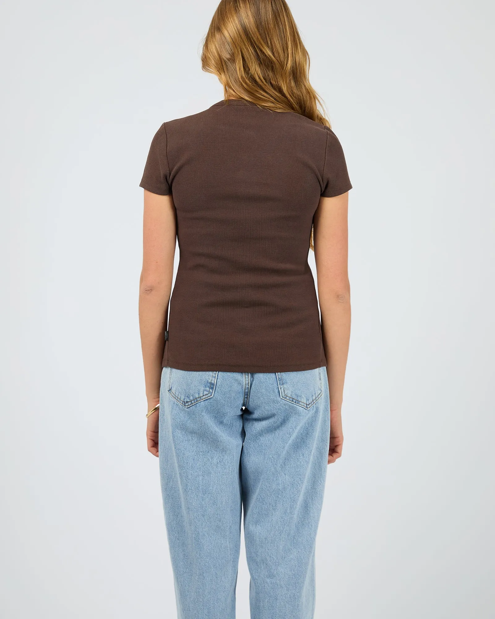 Button Up Short Sleeve Tee Chocolate sold by edge clothing product image thumbnail 3