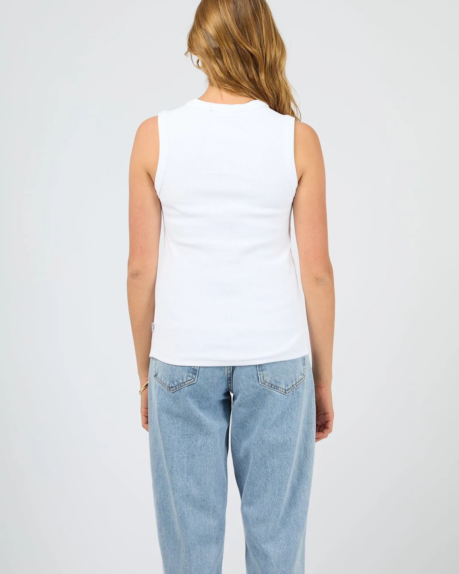 Button Up Tank White sold by edge clothing product image thumbnail 3