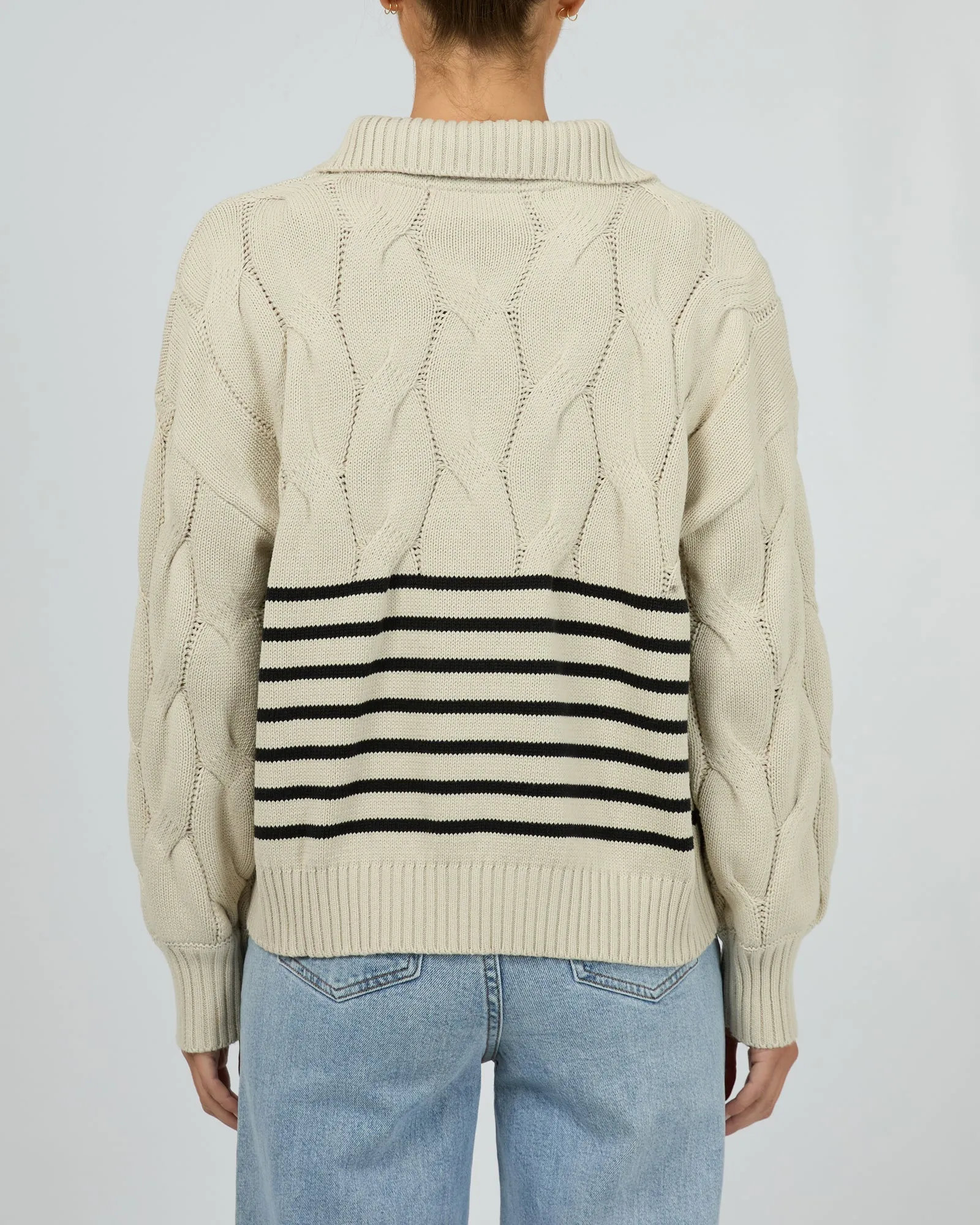 Astrid Quarter Zip Knit Natural sold by edge clothing product image thumbnail 3