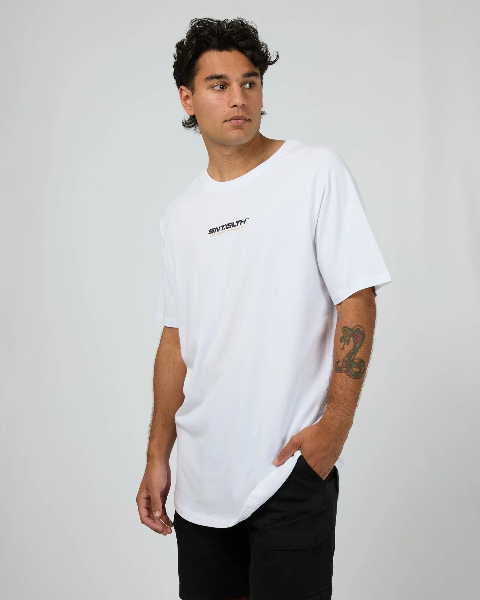 Pace Raglan Tee White sold by edge clothing product image thumbnail 4