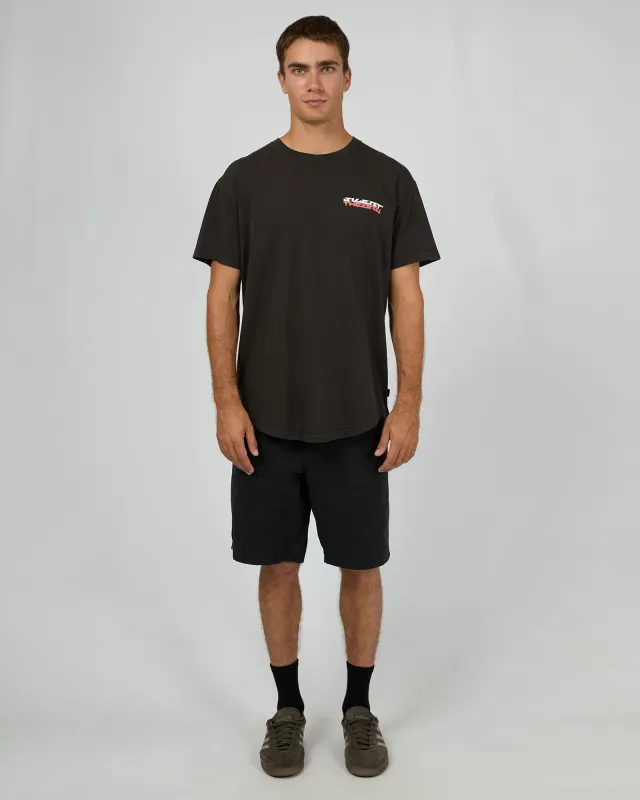 Rail Scoop Tee Charcoal sold by edge clothing