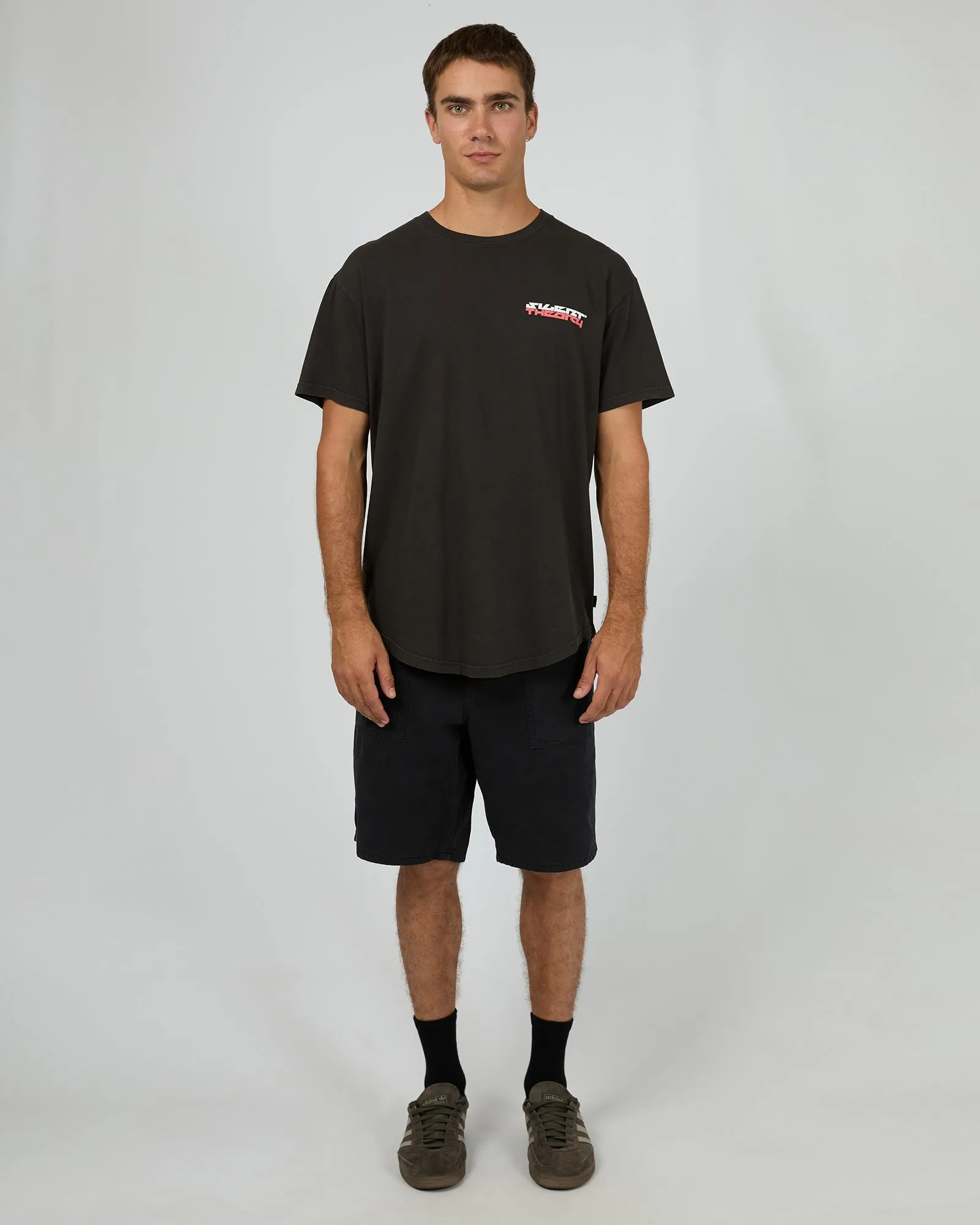 Rail Scoop Tee Charcoal sold by edge clothing
