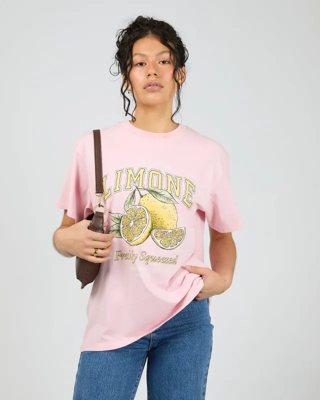 Limone Tee Pink sold by edge clothing