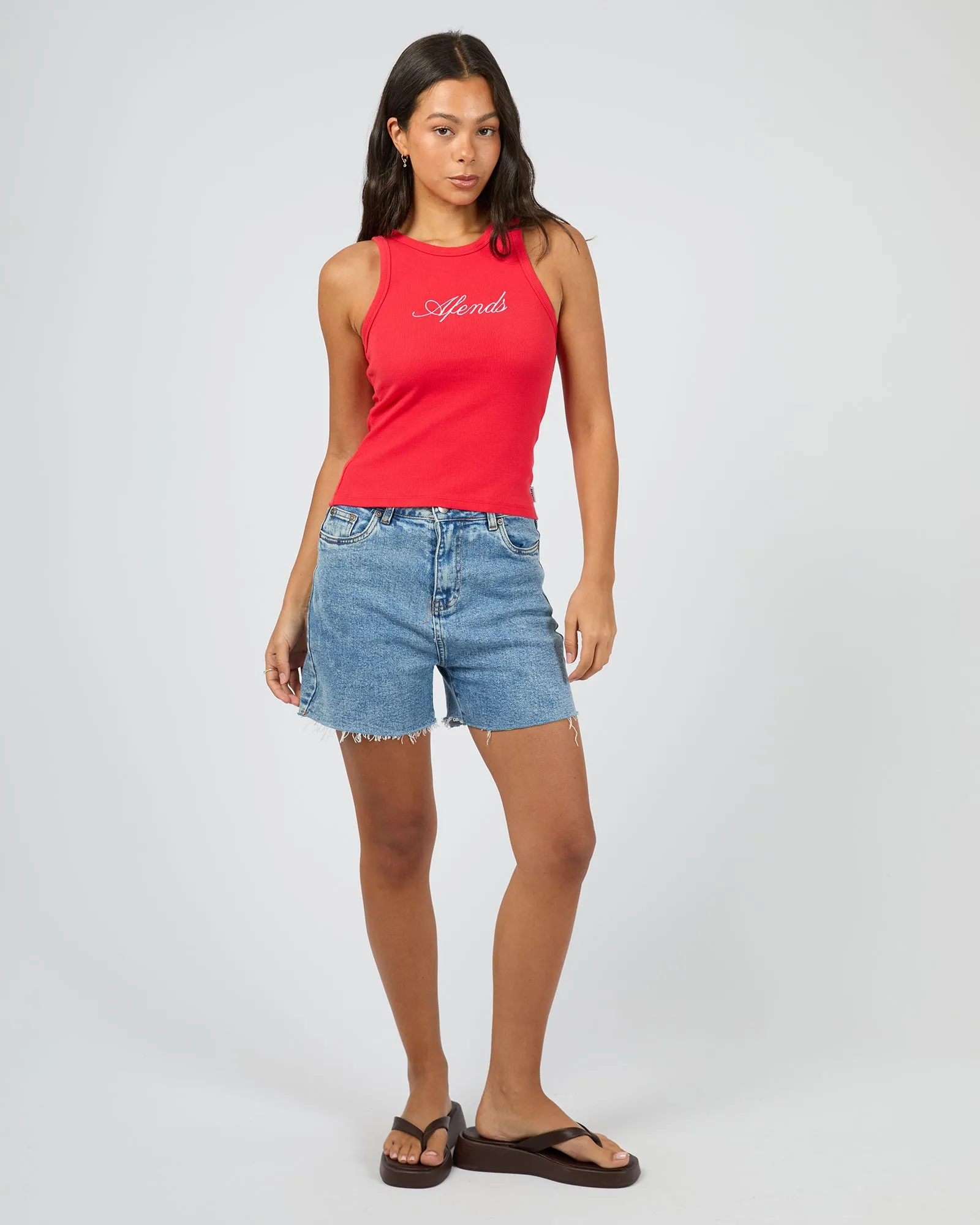 Notice Recycled Rib Singlet Tomato sold by edge clothing product image thumbnail 2