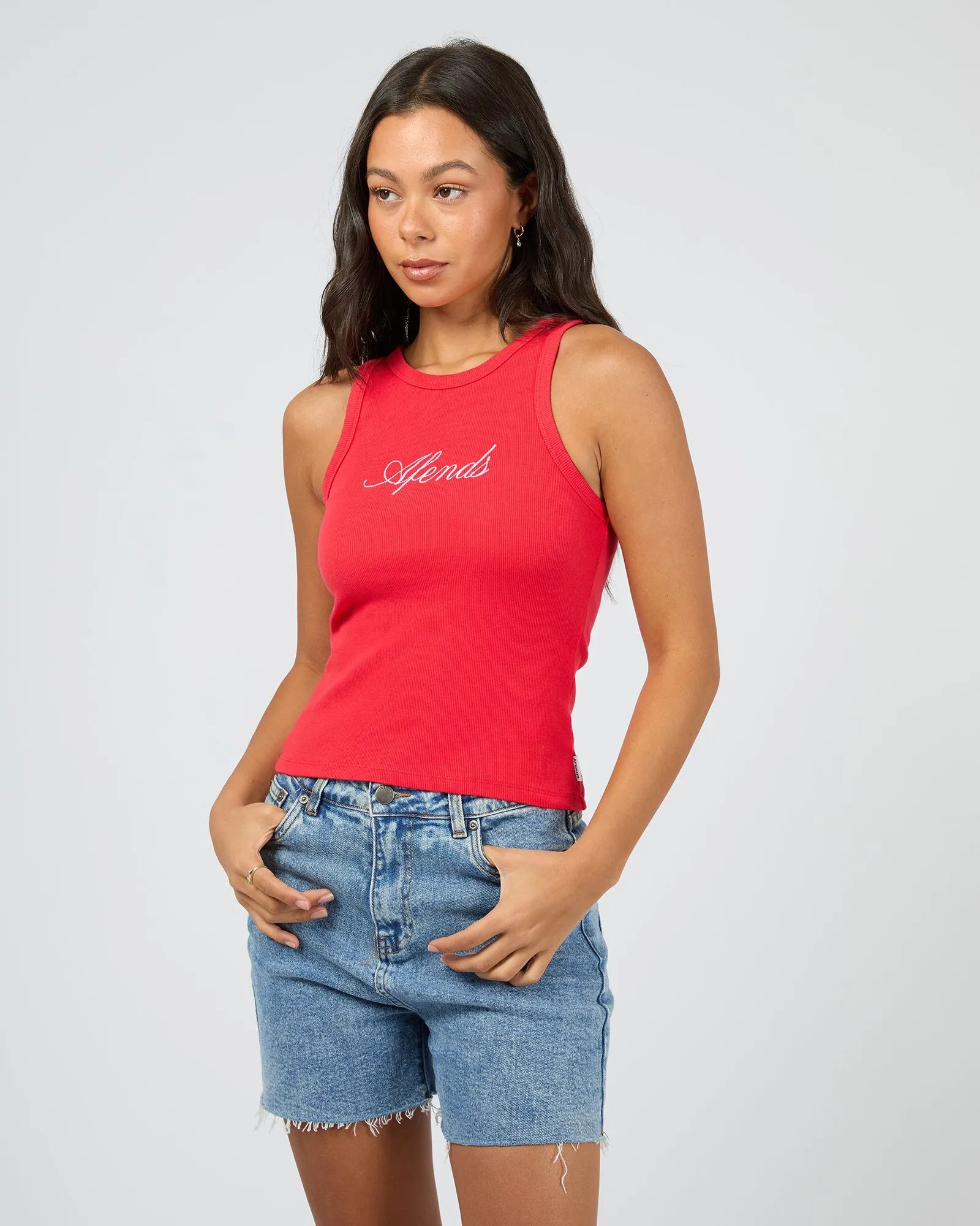 Notice Recycled Rib Singlet Tomato sold by edge clothing product image thumbnail 4