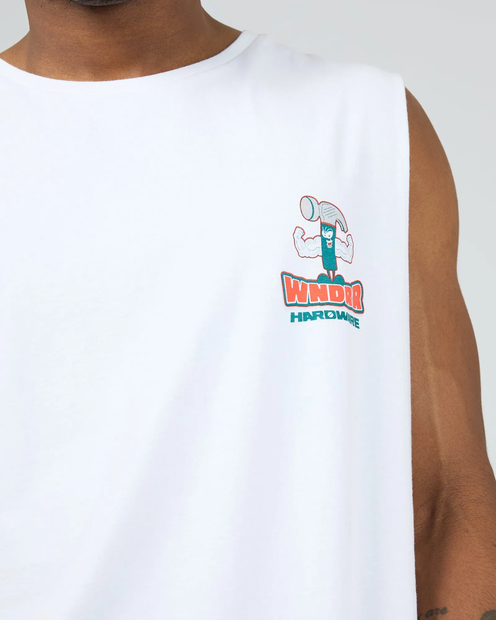 Hardware Muscle Top White sold by edge clothing product image thumbnail 5