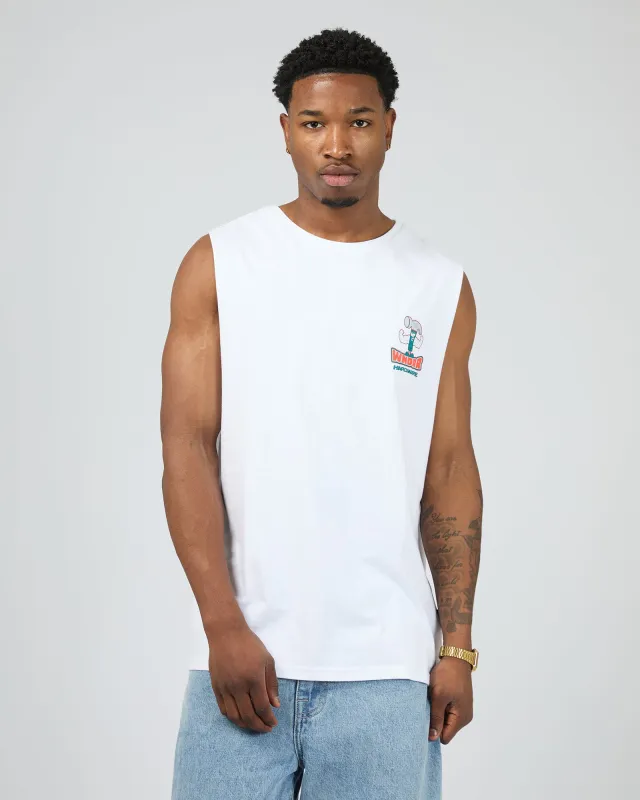 Hardware Muscle Top White sold by edge clothing