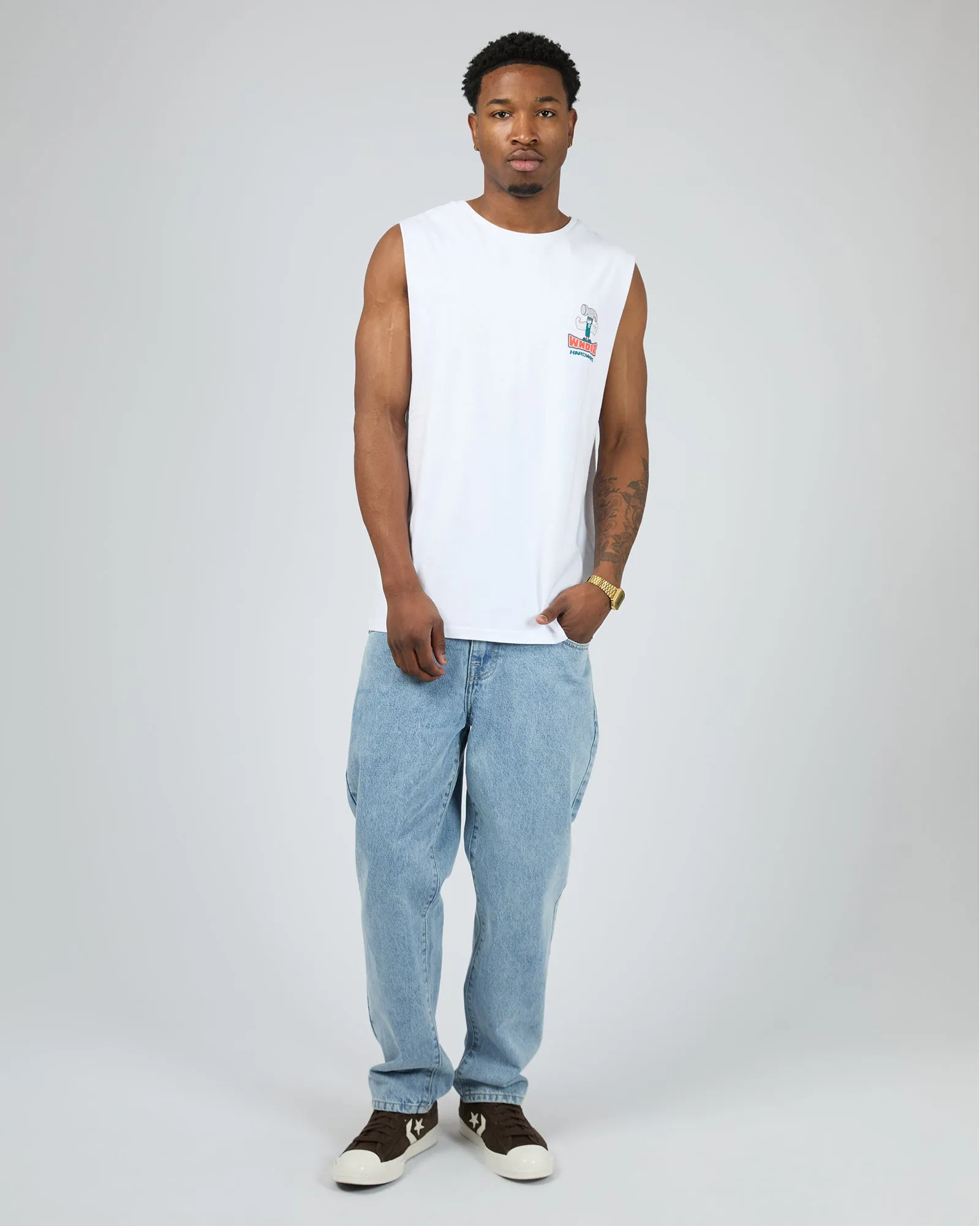 Hardware Muscle Top White sold by edge clothing product image thumbnail 2