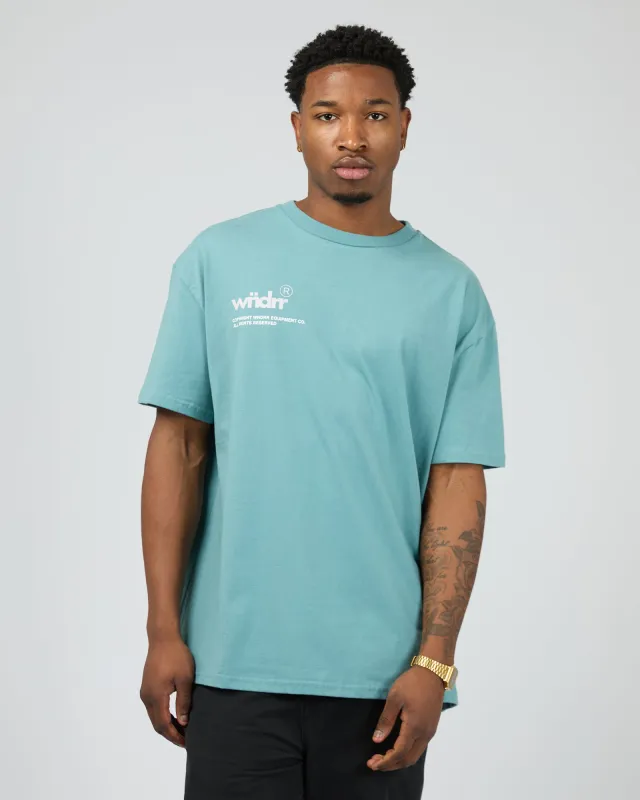 Syndicate Box Fit Tee Dusk Blue sold by edge clothing