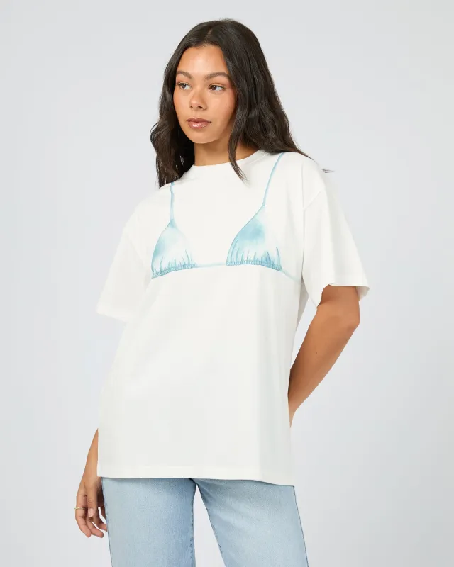 Bikini Graphic Tee Vintage White sold by edge clothing