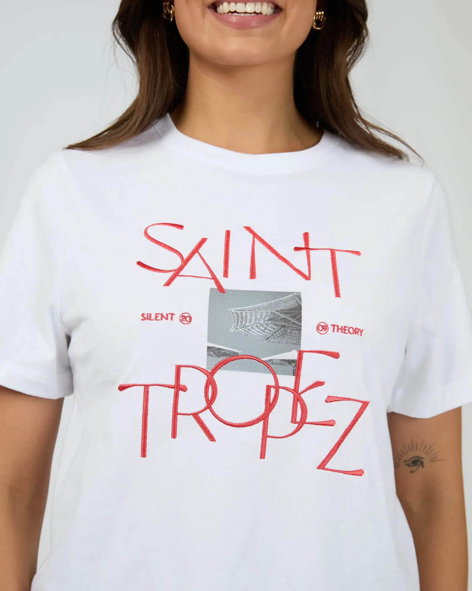 Saint Tropez Tee White sold by edge clothing product image thumbnail 5