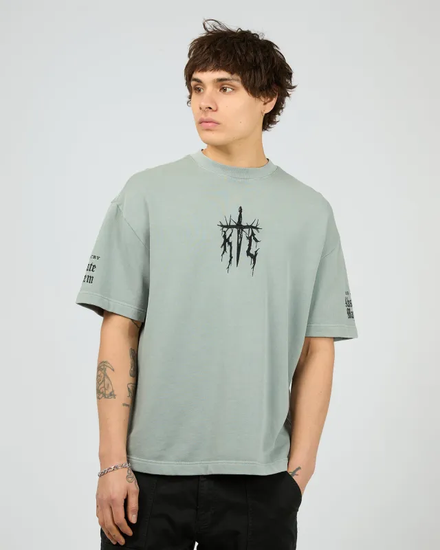 Absolute Loopback Street Tee Lime sold by edge clothing