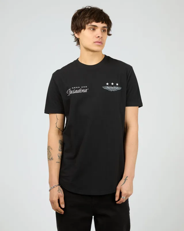 Pledge Dual Curved Tee Black sold by edge clothing
