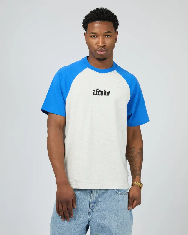 Drop Zone Recycled Raglan Grey Marle sold by edge clothing