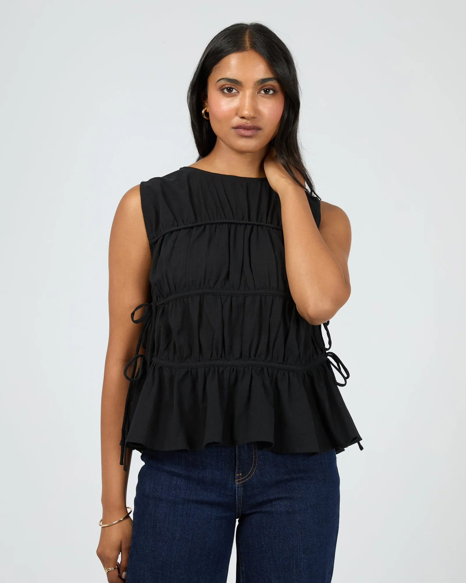 Lou Lou Tie Top Black sold by edge clothing