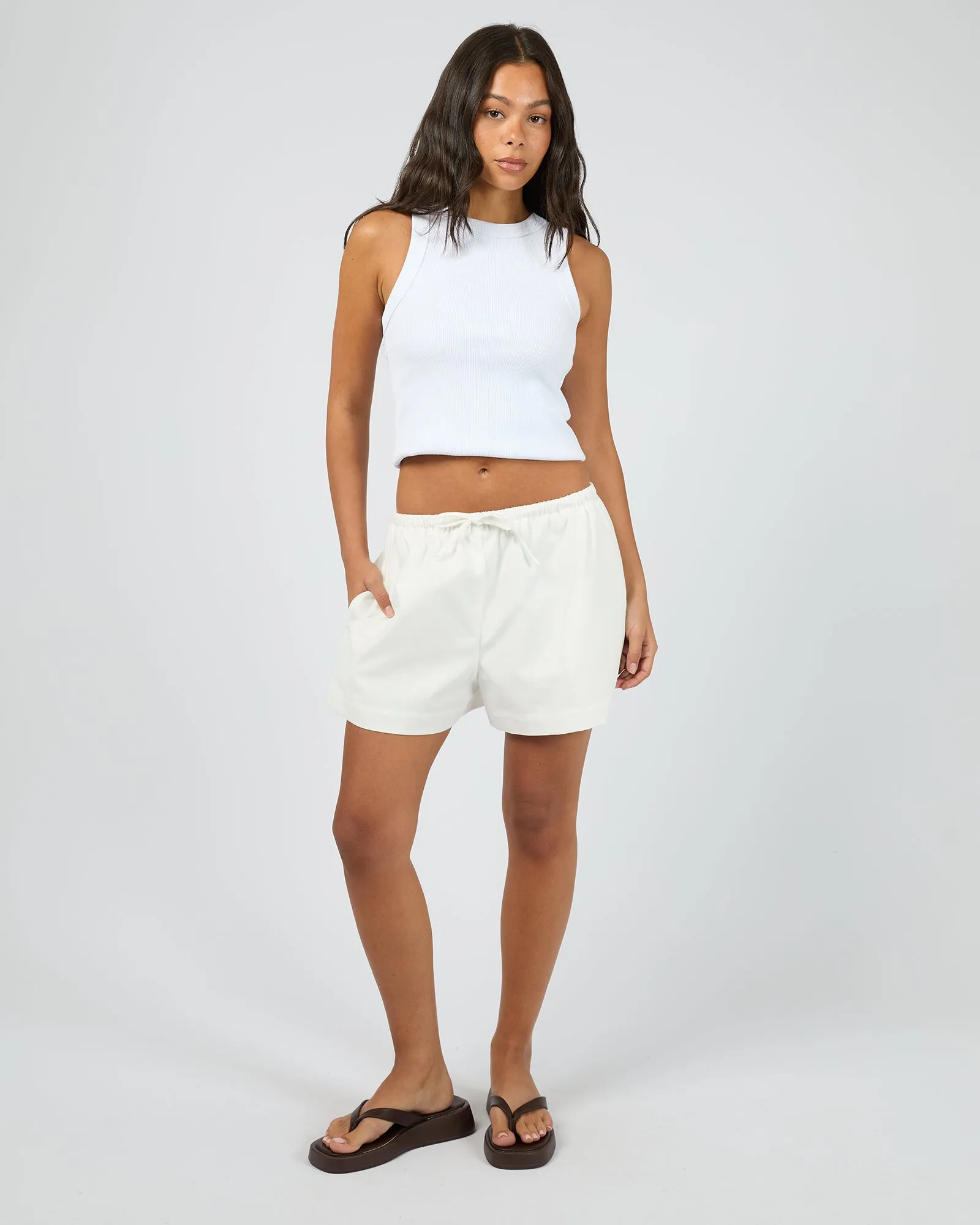 Aftersun Elastic Short White sold by edge clothing product image thumbnail 2