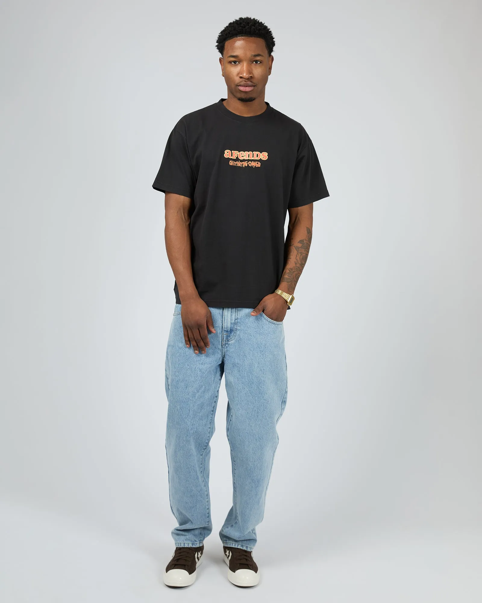 Simple Times Recycled Boxy Fit Tee Stone Black sold by edge clothing product image thumbnail 2