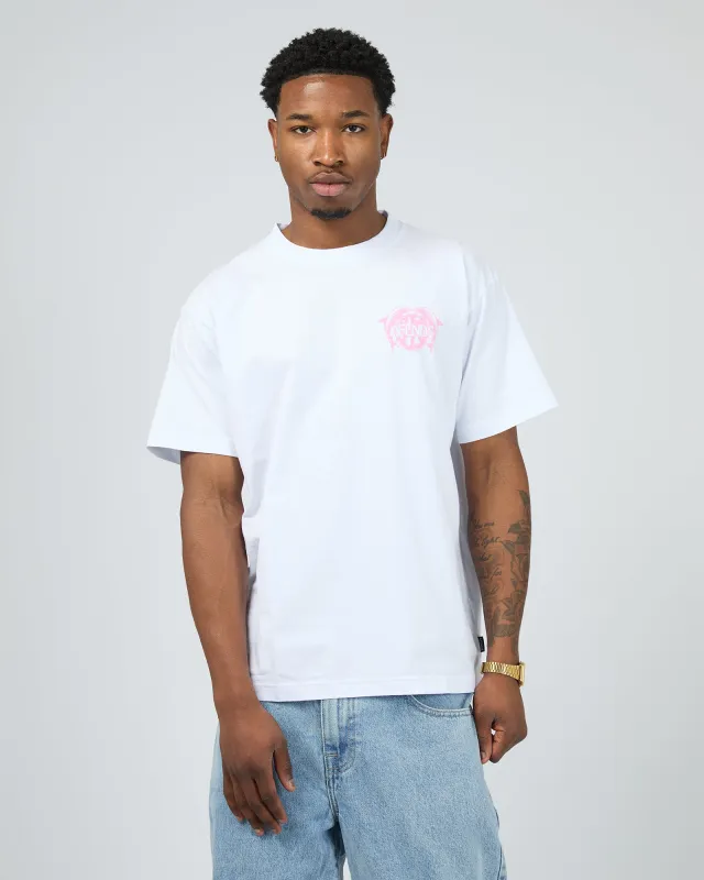 Dolfends Recycled Boxy Fit Tee White sold by edge clothing