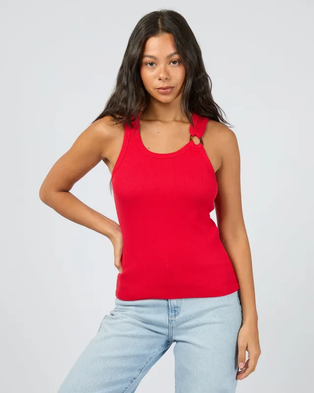 Sierra Tank Red sold by edge clothing