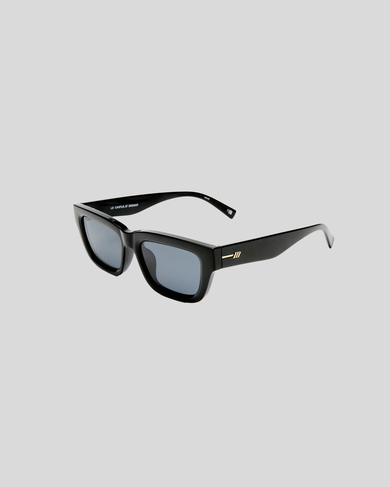 Le Castle Sunglasses Black Smoke Mono Polarised sold by edge clothing