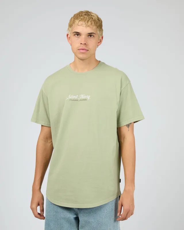 No Brainer Scoop Tee Sage sold by edge clothing
