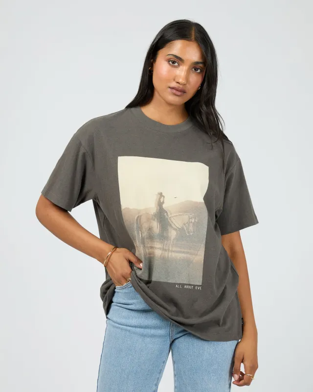Yellowstone Relaxed Tee Charcoal sold by edge clothing