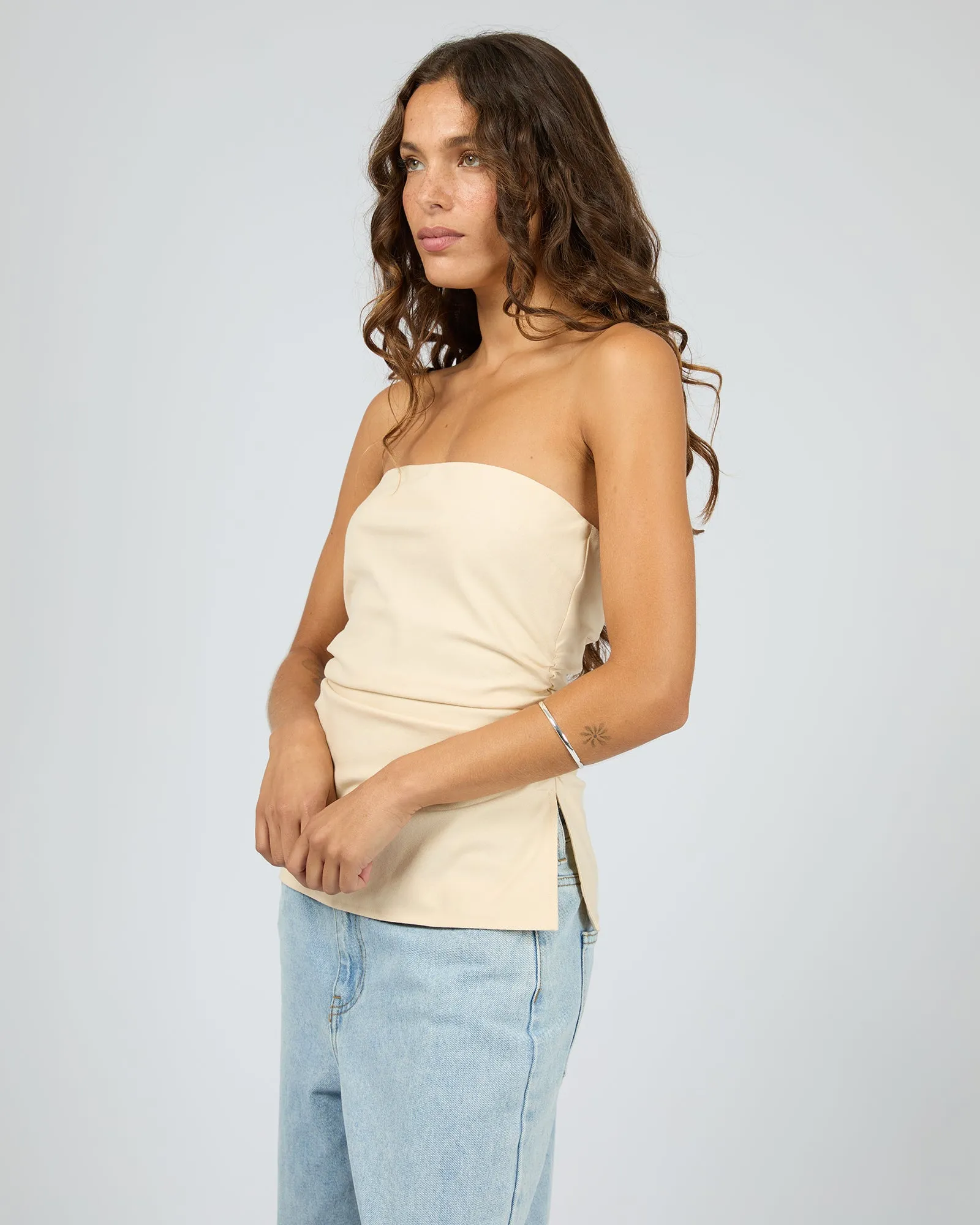 Lily Strapless Top Butter sold by edge clothing product image thumbnail 4