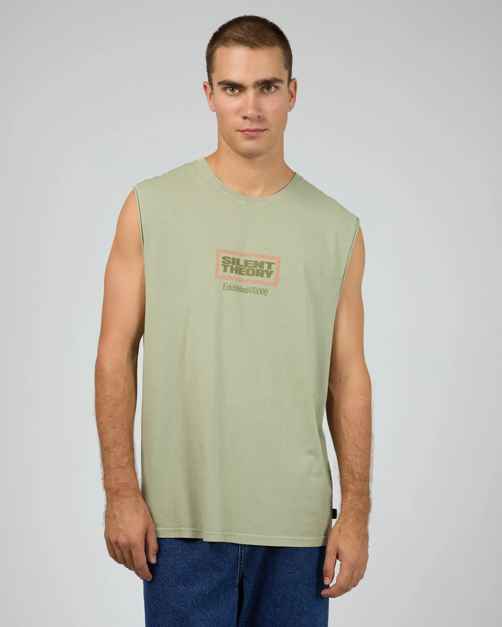 Historic Muscle Tee Sage sold by edge clothing