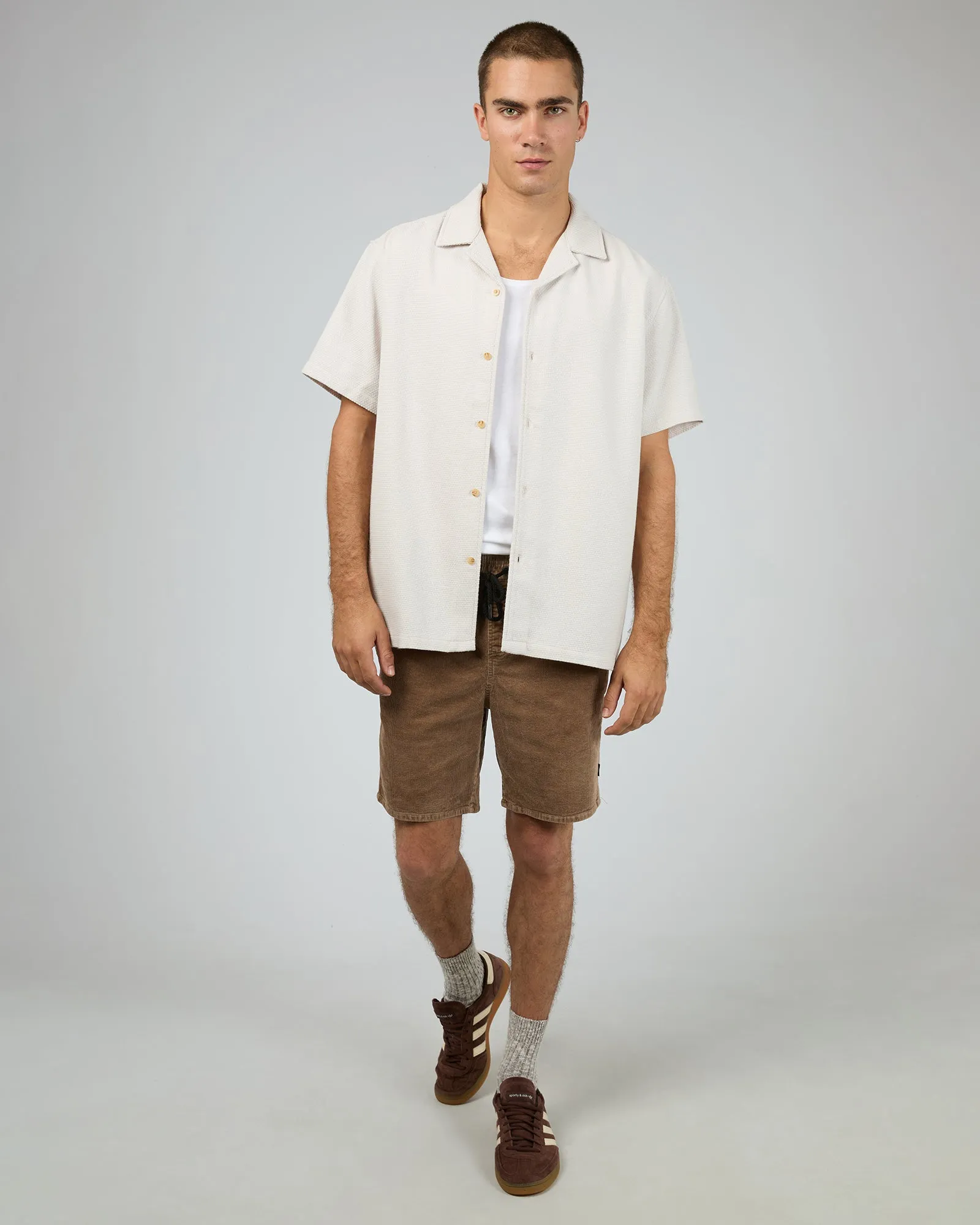 Vacay Textured Short Sleeve Shirt Natural sold by edge clothing product image thumbnail 3