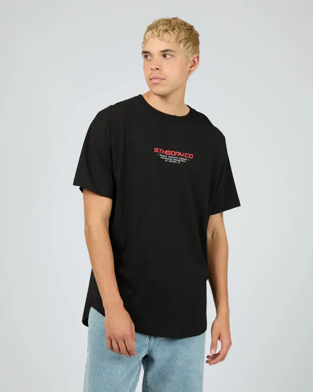 Never Ending Scoop Tee Black sold by edge clothing