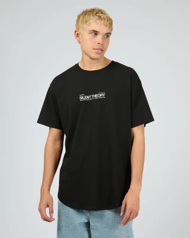 Complacent Scoop Tee Washed Black sold by edge clothing