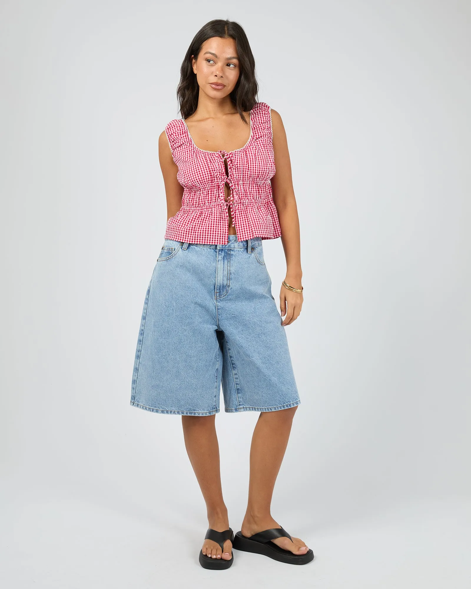 Maya Denim Jort Light Blue sold by edge clothing product image thumbnail 2