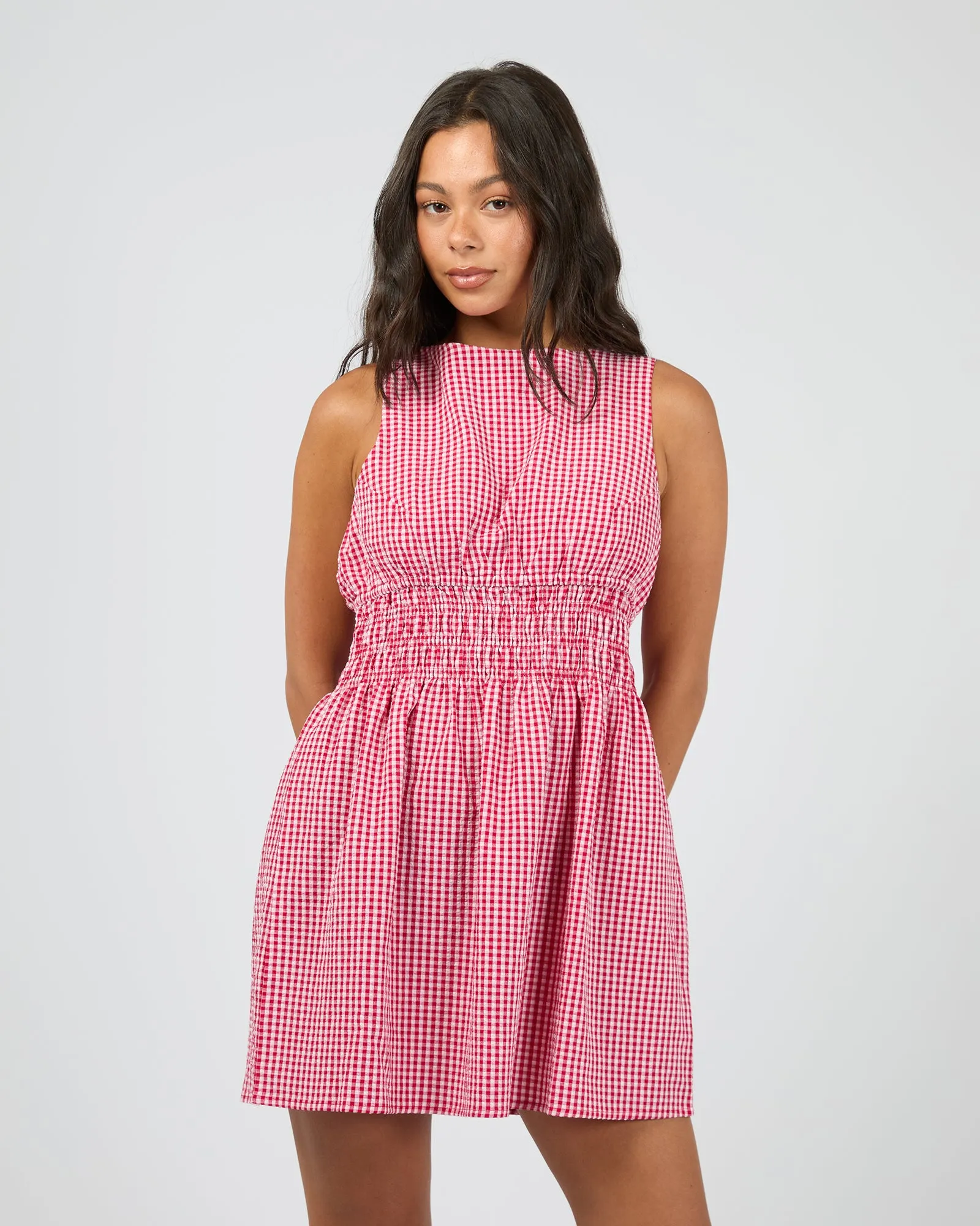 Lani Mini Dress Check sold by edge clothing