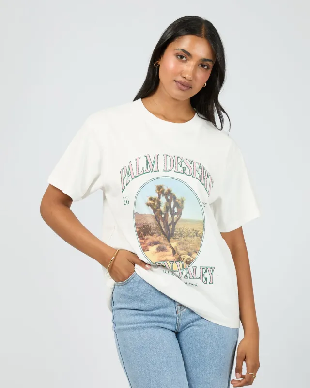Palm Desert Box Tee Vintage White sold by edge clothing