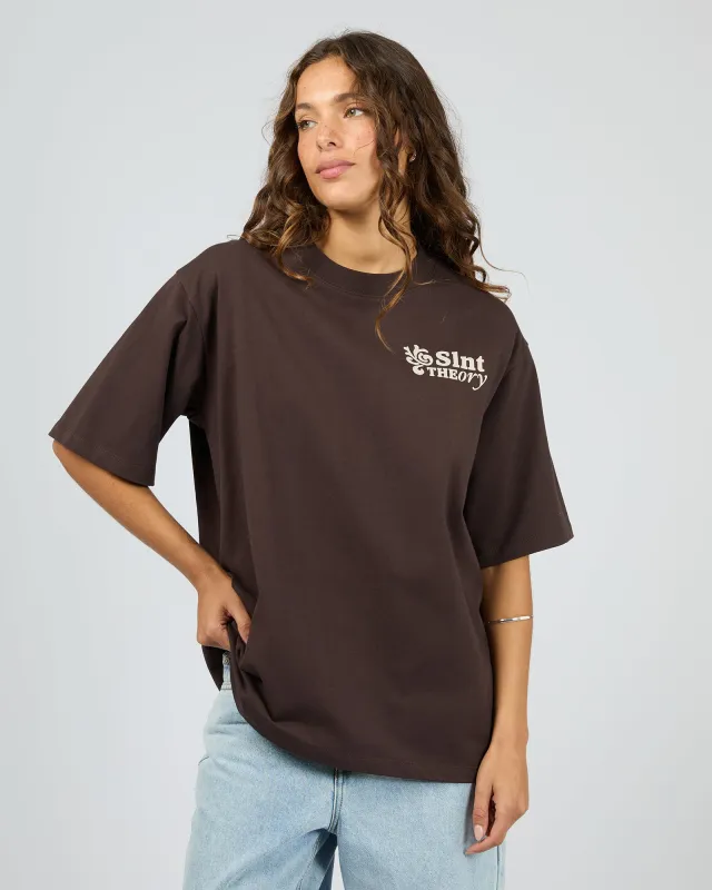 Bloom Tee Chocolate sold by edge clothing