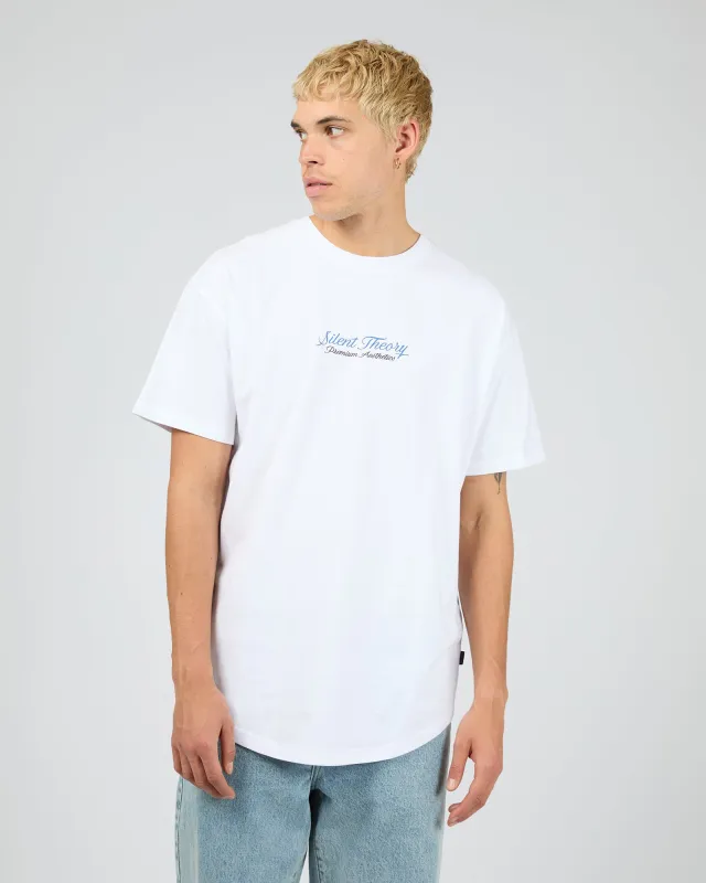 No Brainer Scoop Tee White sold by edge clothing