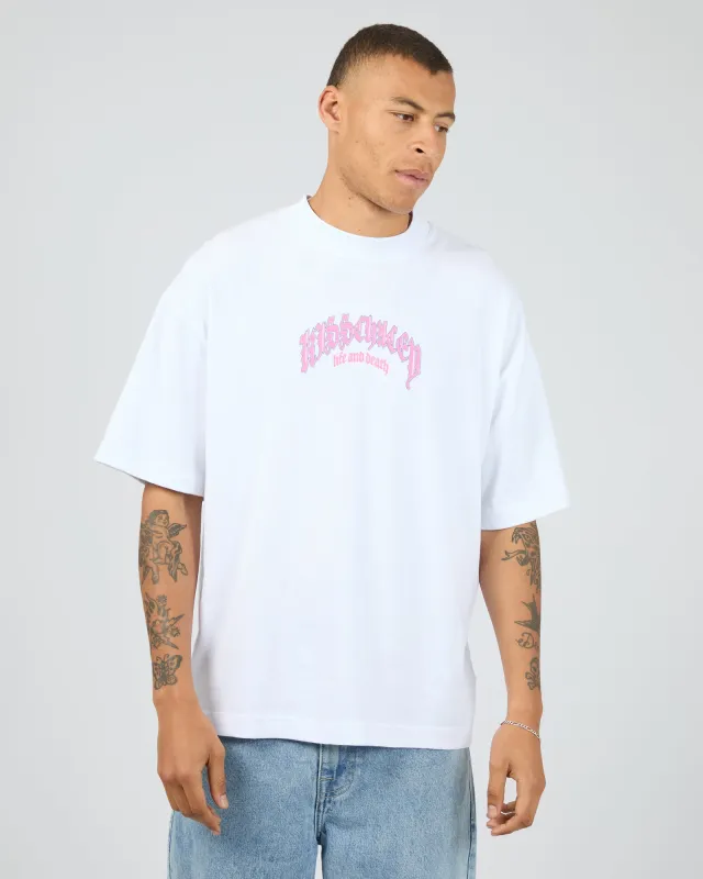 Shield Street Tee White sold by edge clothing