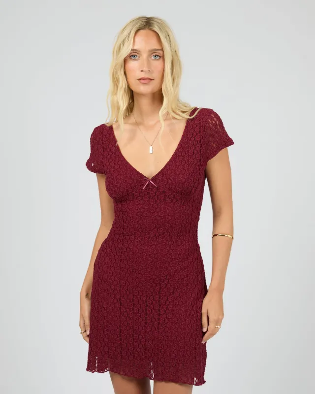 Andie Mini Dress Plum sold by edge clothing