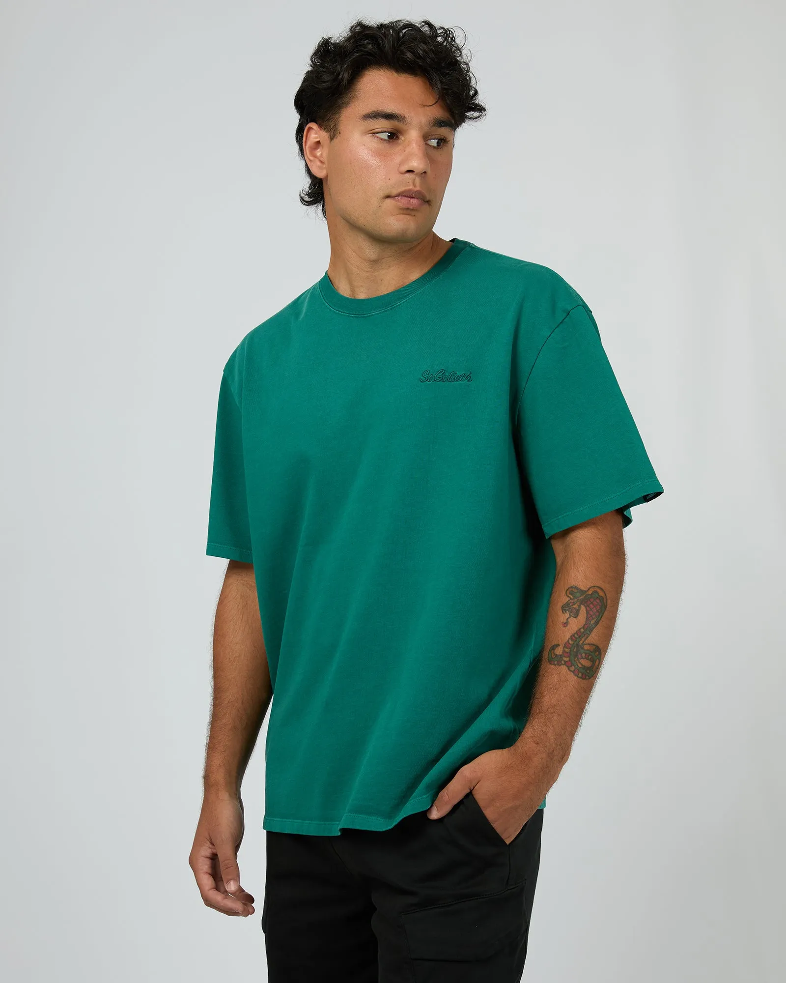 Essential Script Tee Tide Green sold by edge clothing product image thumbnail 4