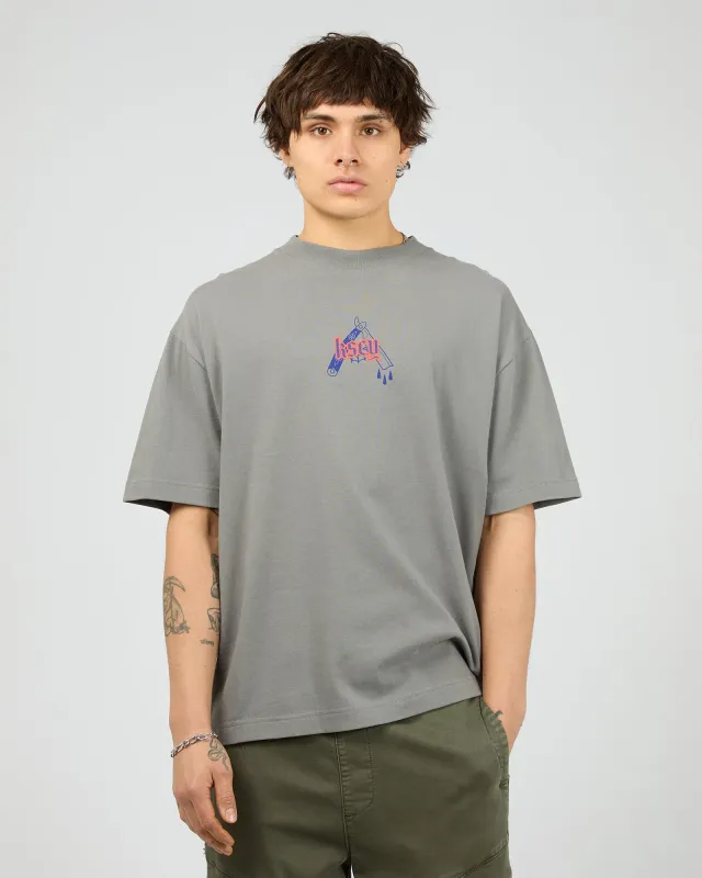 Gust Street Tee Steel Grey sold by edge clothing