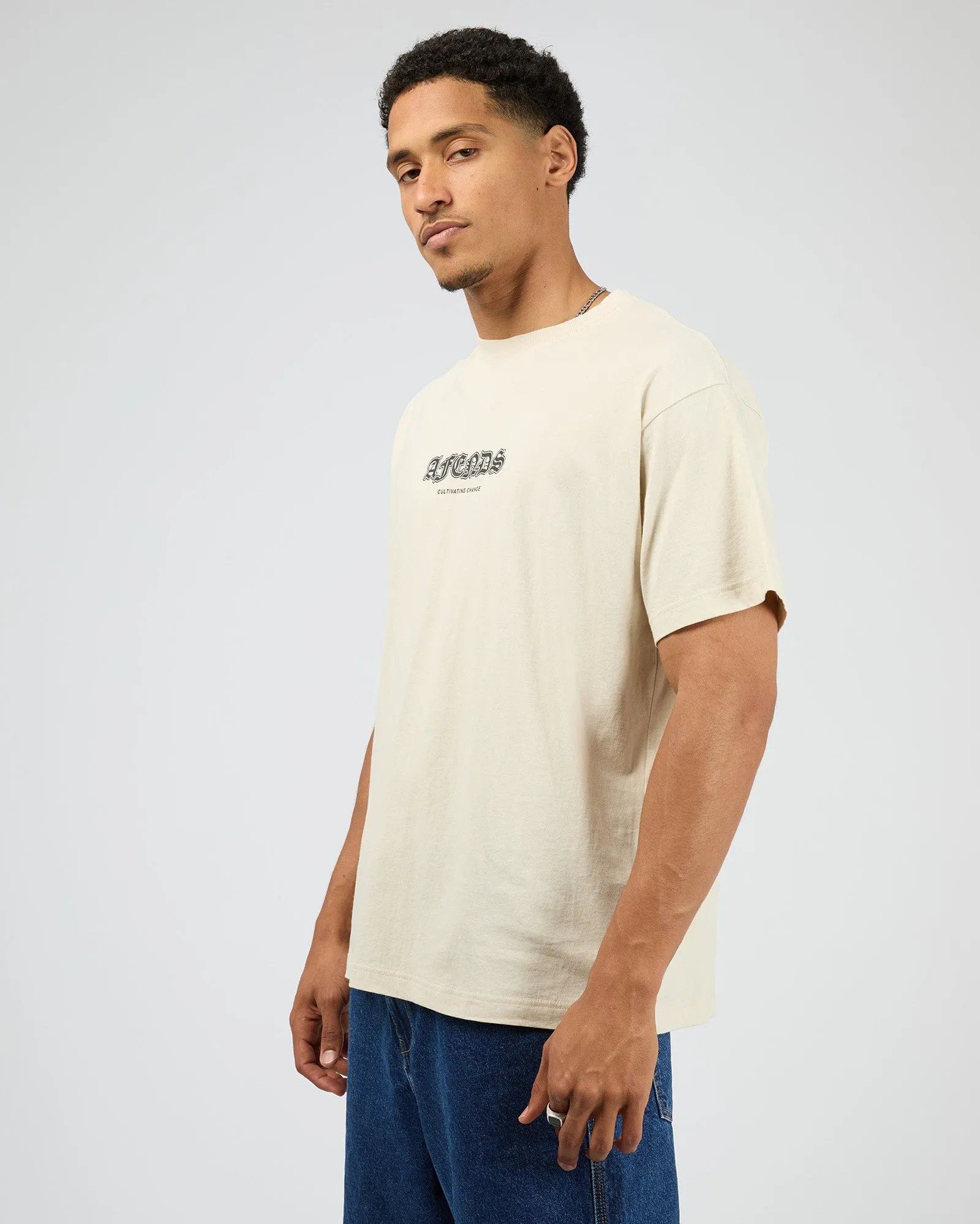 Script Recycled Retro Tee Moonbeam sold by edge clothing product image thumbnail 4