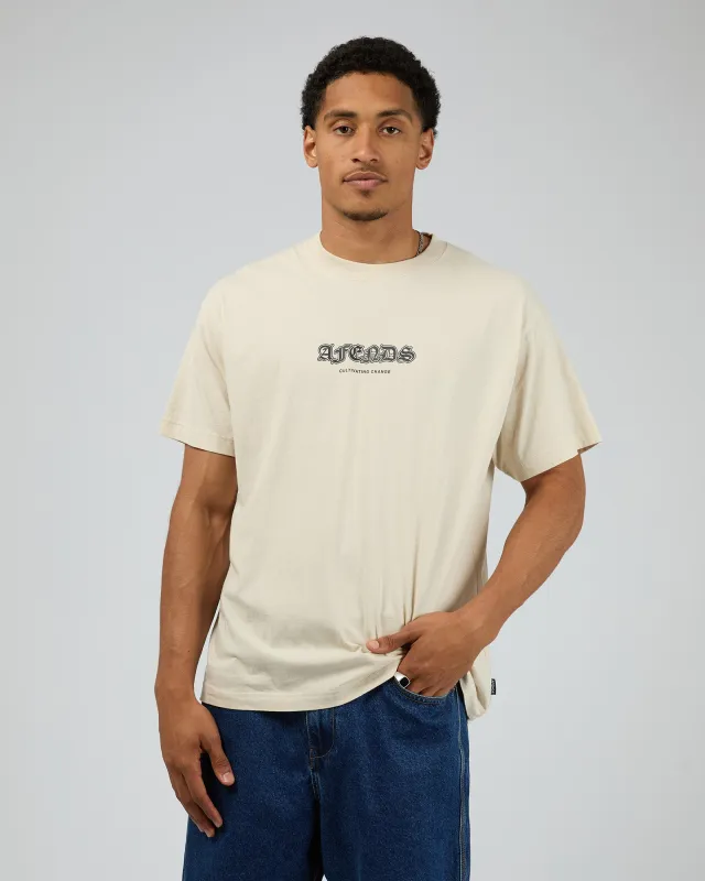 Script Recycled Retro Tee Moonbeam sold by edge clothing