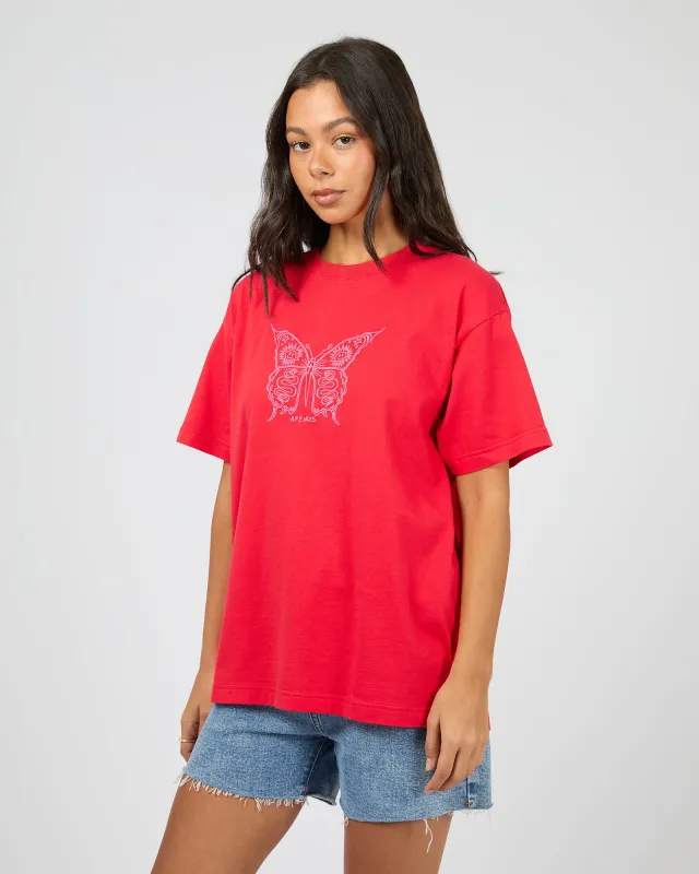 Fly Way Recycled Os Tee Tomato sold by edge clothing