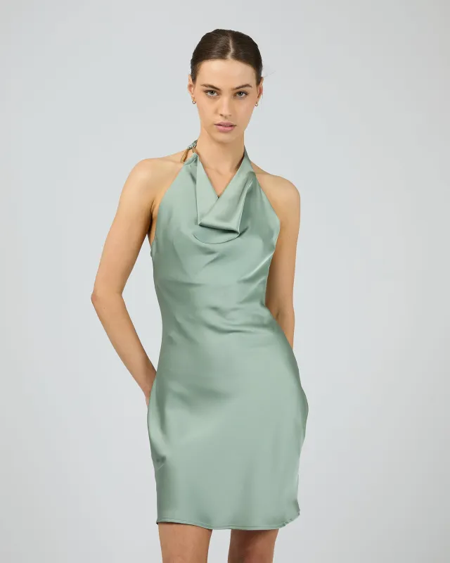 Nina Mini Dress Sage sold by edge clothing